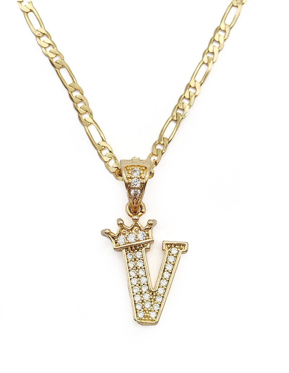 Collar con dije de la A a la Z en Oro Laminado