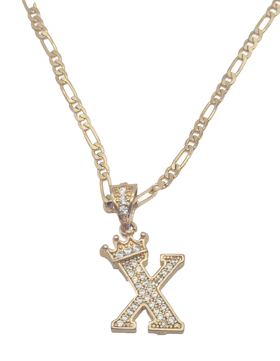 Collar con dije de la A a la Z en Oro Laminado