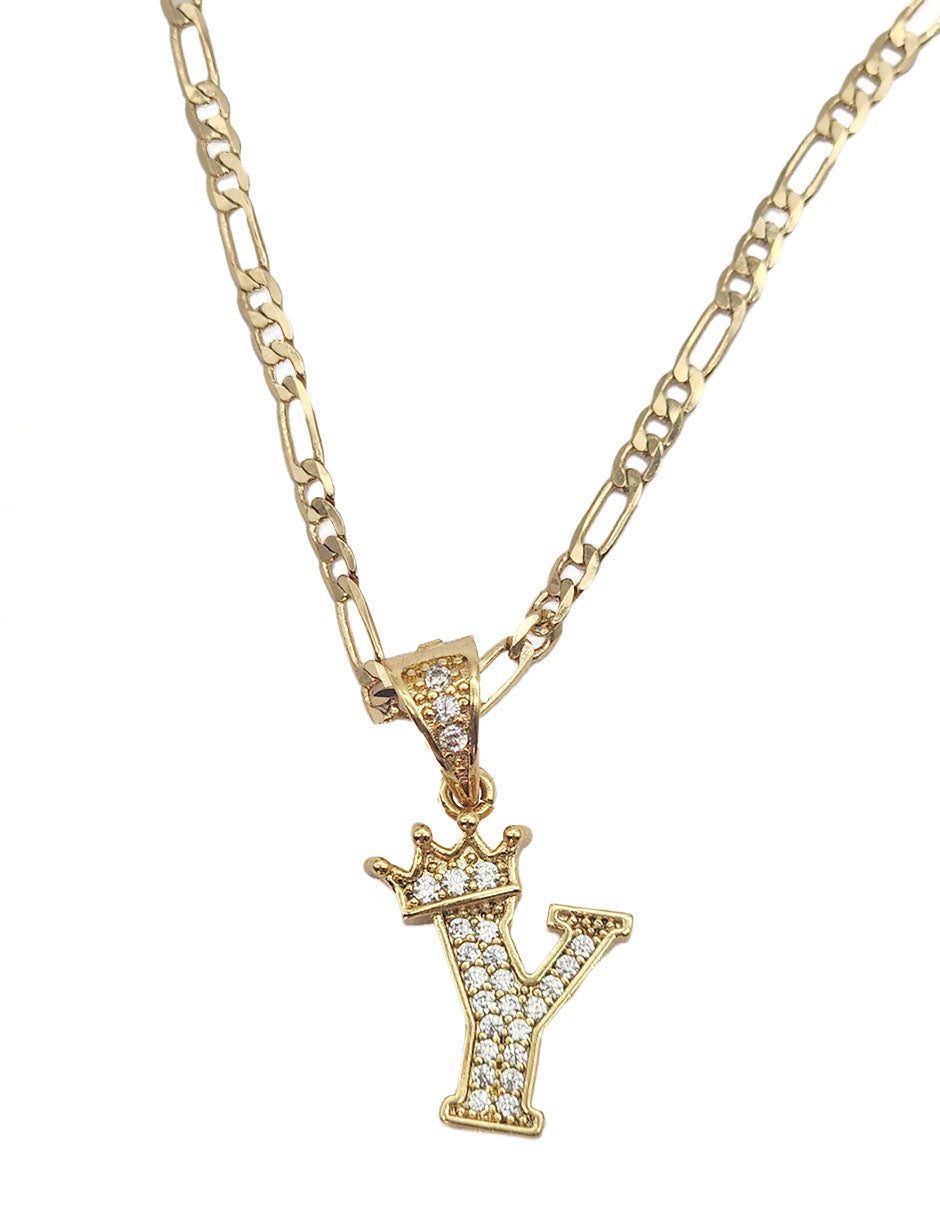 Collar con dije de la A a la Z en Oro Laminado