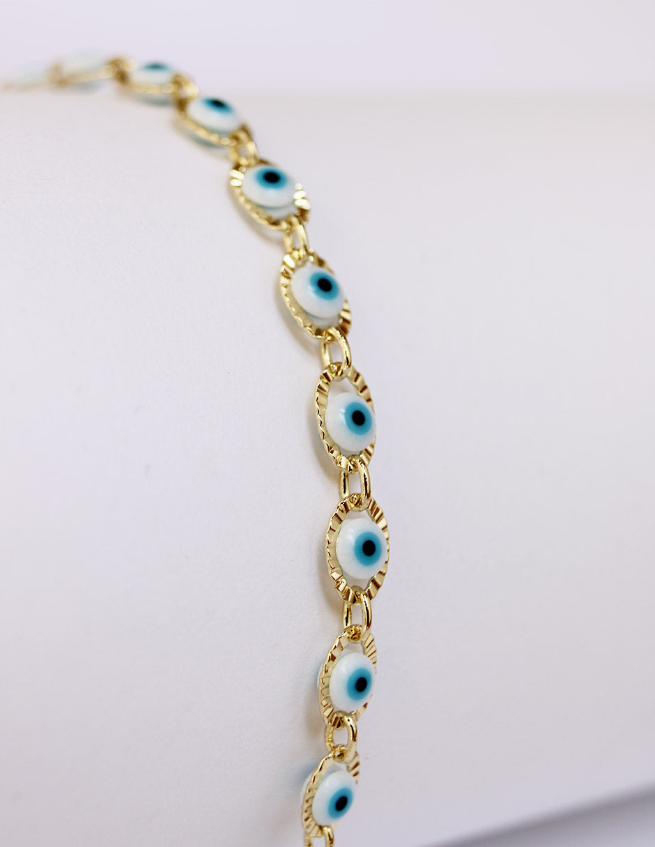 Pulsera Oro laminado Ojo Turco Moon