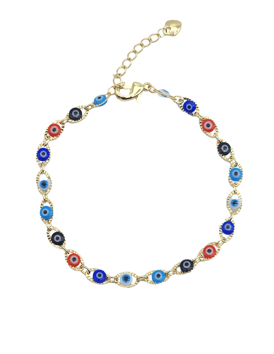 Pulsera Oro laminado Ojo Turco Moon