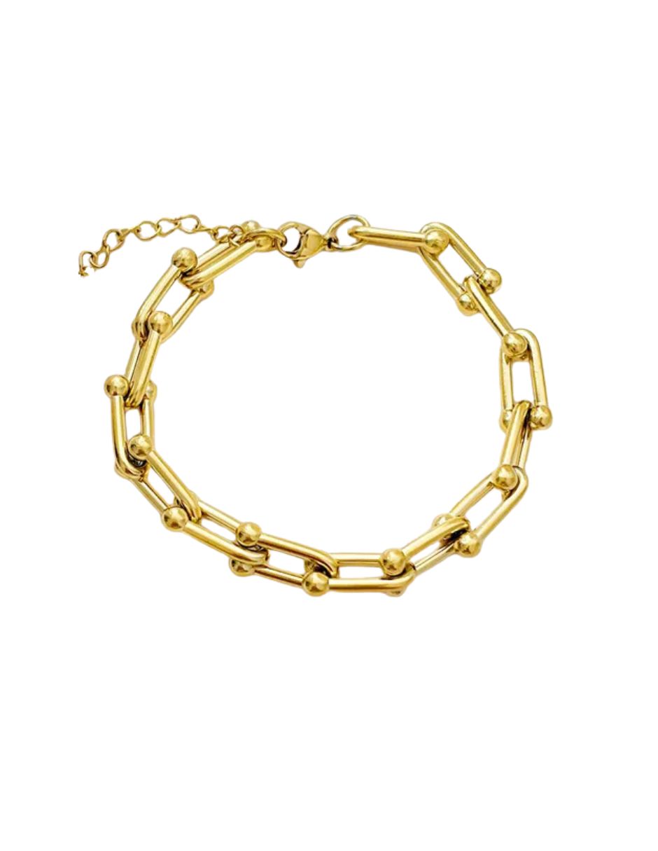 Pulsera de oro laminado en forma de U