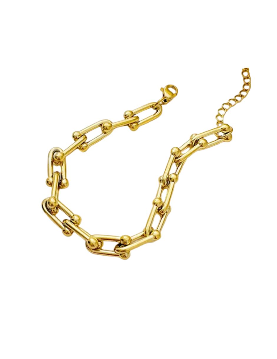 Pulsera de oro laminado en forma de U