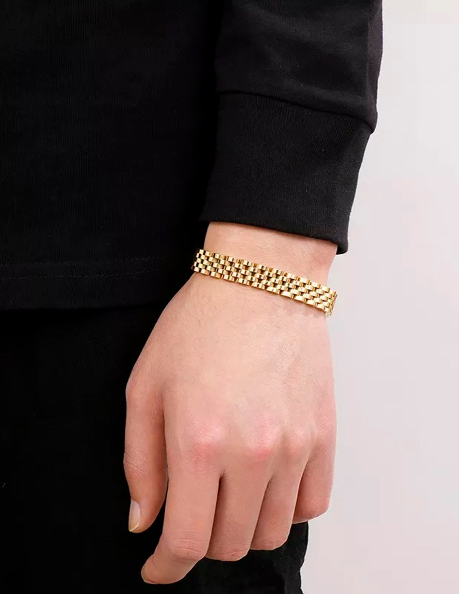 Pulsera Dorada Acero Inoxidable
